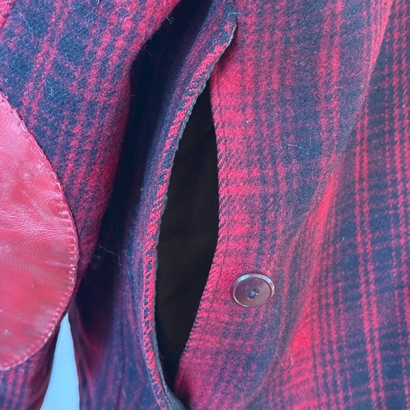Mackinaw Woolrich Red and Black Plaid Field Jacket/RARE - Picture 7 of 10
